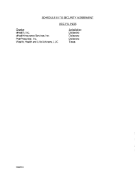 The company offers accidental, travel, health, life, dental, vision, pet, and other insurance . Exhibit102securityagreem