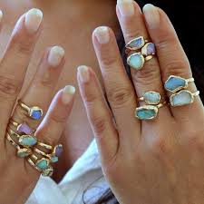 Raw Opal Ring Opal Jewellery Raw Stone Ring Stacking Rings Etsy Gemstone Rings Opal Rough Opal Ring Raw Opal Ring