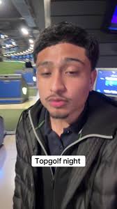 Guy Brings His Own Clubs to Topgolf