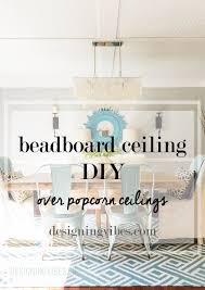 Now you can see the frame up on the ceiling. How To Cover Popcorn Ceiling With Beadboard Planks Diy Tutorial