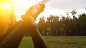 Skeet shooting — skeet shoot|ing  skit ,ʃutıŋ  noun uncount american the sport of shooting circular clay objects known as clay pigeons that are thrown into the air by a machine … Led Lighting Options For Skeet Shooting Ranges Aeon Led Lighting