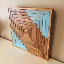 Custom Handmade Wooden Wall Art And Decor Approximately 22 X 22 Ready To Hang With D Rings Preinst Reclaimed Wood Wall Art Wooden Wall Art Hanging Wall Decor