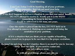 Good Morning I Am God Quote Just Pray Christian Poems Quotes About God