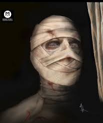 Prosthetics team Michael Walsh, Richard Redlefson , Samantha Breault and  Megan Many making up the Creatures body double Brendon Stevenson.