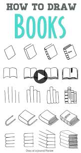 Eenvoudige Stapsgewijze Instructies Voor Het Tekenen Van Een Boek Leren Belettering Bullet Journal Ideeen Eenvoudige Doodles