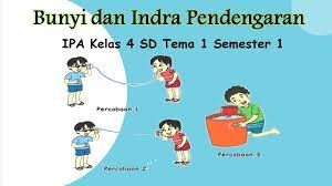 Mata pelajaran ilmu pengetahuan sosial dirancang untuk mengembangkan pengetahuan, pemahaman, dan kemampuan analisis terhadap kondisi sosial masyarakat dalam menghadapi tantangan berat di masa yang akan datang. Bunyi Dan Indra Pendengaran Ipa Kelas 4 Sd Tema 1 Semester 1 Materi Bagian 2 Youtube