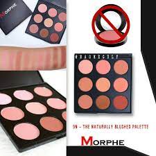 باليت بلاشر من مورفي ا 9bz that glow bronzer palette تاخذ درجات البرونز ا 9n naturally blushed palette التدرجات الطبيعيه من الرو morphe eyeshadow beauty