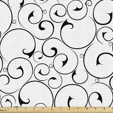 Ships folded snake skin scale 3d texture faux leather upholstery vinyl fabric. Black And White Fabric By The Yard Vintage Swirls Pattern With Monochrome Ornamental Old Fashioned Design Upholstery Fabric For Dining Chairs Home Decor Accents By Ambesonne Walmart Com Walmart Com