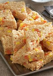 Candy Corn Marshmallow Rice Krispies Treats Recipe Halloween Rice Krispie Treats Candy Corn Recipe Rice Krispie Treats