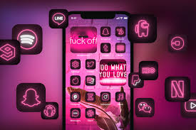 Neon app store icon for ios 14. 120 Pink Neon Ios 14 App Icon Pack Custom Designed Icons Creative Market
