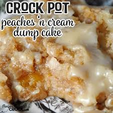 You can also substitute one can of cherries for a can of peaches to make a cherry and peach dump cake. Crock Pot Peaches N Cream Dump Cake Recipes That Crock