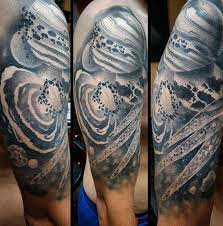 90 Astronomy Tattoos For Men Masculine Design Ideas Half Sleeve Tattoos Black Outer Space Tattoos Space Tattoo