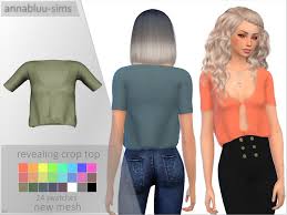 It's a great spin on traditional ombre combinations that the sims 4 already offers us. Annabluu S Revealing Crop Top