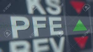 (pfe) stock price, news, historical charts, analyst ratings and financial information from wsj. Pfizer Pfe Stock Ticker On The Screen Editorial 3d Rendering Stock Photo Picture And Royalty Free Image Image 120106418