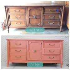 Need A Little Coral In Your Life Or Maybe On Your Dresser Refurbished Dressers Dresser Refinish Redo Furniture
