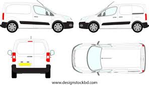Citroen Berlingo Van Template Blueprint Outline Download Designstockbd Com In 2020 Blueprints Citroen Berlingo Outline