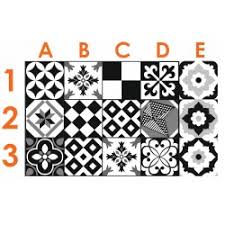 Carrelage noir et blanc à motifs abstraits bleus comme accent dans la salle de bains. Stickers Carrelage La Reference Pour Votre Deco Stickers Carrelage