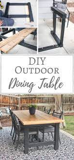 Make square shaped clay base and place wooden to give it proper table look. Diy Outdoor Dining Table Simply Beautiful By Angela