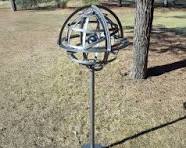Custom Steel Armillary Sphere Sculpture