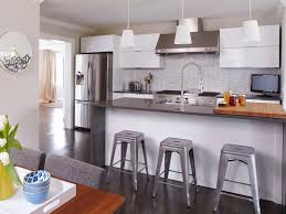 Kitchen cabinets cabinets kitchens painting and finishing staining. Bungalow Kitchen And Living Space Mark Williams Hgtv