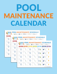Pool Maintenance Schedule Template Printable Schedule Template