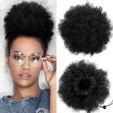 Curls have wild beauty and really add life to your features. Amazon Com 2 Pieces Afro Puff Drawstring Ponytail Synthetic Short Curly Hair Afro Bun Extension Afro Chignon Hairpieces Wig Updo Hair Extensions Black Beauty