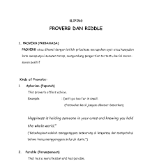 Soal ini bisa digunakan sebagai bahan latihan dalam menghadapi ujian akhir semester 1 mata pelajaran bahasa inggris untuk kelas 10 sma. Contoh Riddle Dan Proverb Belajar Bareng