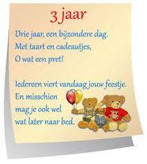 Een Derde Verjaardag Heel Bijzonder Verjaardagsgedichten Derde Verjaardag Verjaardagswensen
