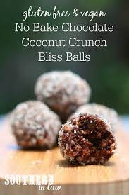 Recipe No Bake Chocolate Coconut Crunch Bliss Balls Raw Dessert Recipes Bliss Balls Energy Bites Recipes