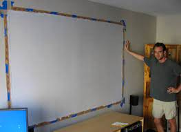 For a massive diy projector screen in an outdoor setting, this project will work great. Diy Projector Screen Part Ii Goo It Yourself Bigpicturebigsound