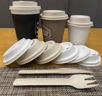 100% Compostable Biodegradable Sugarcane Pulp Bagasse Lids for 16OZ Coffee Cups