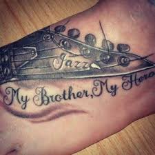 One of the most common images is that of a cross or crucifix, either with or without the loved one's name or birth/death dates printed in a banner wrapped around the cross. A Remembrance For Brother Quotes Quotesgram Brother Tattoos Memorial Tattoos Tattoo Designs