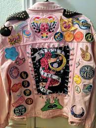 Cheap patches, buy quality home & garden directly from china suppliers:diy punk large back iron on patches for jeans embroidered rock american flag eagle wing live to ride for clothing jacket biker h enjoy free shipping worldwide! Sailor Moon Punk Jacket Chell Bell Craft Punk Jackets Denim Diy Art Clothes