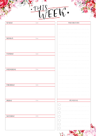 Free Printable Weekly Planner With Priorities Pdf Download Weekly Planner Free Printable Weekly Planner Free Weekly Planner Printable