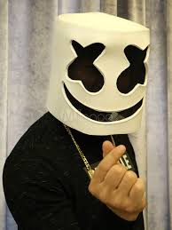 Pamuklu kumaş ve tülbent kullanarak, filtreli maske. Karneval Dj Marshmello Karneval Cosplay Maske Faschingskostume Milanoo Com