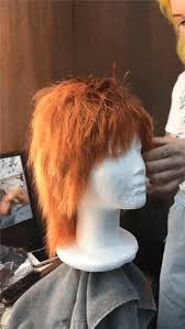 I bought a shiny red orange david bowie looking wig and the authentic vintage 70's button up shirt from ebay i. How To Dress Like David Bowie For Halloween David Bowie Costume Look Photos