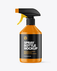Glossy Spray Bottle Mockup In Bottle Mockups On Yellow Images Object Mockups