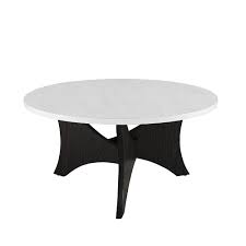 Espresso brown medium round wood coffee table. Walker Edison 36 Mid Century Modern 3 Leg Round Coffee Table Faux White Marble Graphite Bbf36wilctwmgr Best Buy