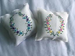 Explore more like mini motif cross stitch patterns. Fo Mini Cross Stitch Dresser Draw Pillows Hand Stitched Design Mini Motifs Vintage By Susan Bates Crossstitch