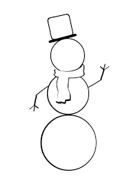 Blank Snowman Coloring Pages Printable Sneeuwpop Activiteiten Kerst