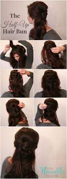 Half Up Hair Bun Ma Nouvelle Mode Peinados Poco Cabello Peinados Para Cabello Largo Peinado Y Maquillaje