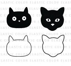 Cat Face Svg Cat Face Clipart Cat Face Digital Vector Svg Etsy Black Cat Illustration Cat Eyes Drawing Cat Face