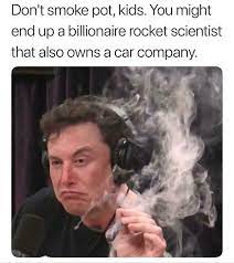 Don T Smoke Pot You Might End Up A Billionaire Rocket Scientist That Also Owns A Car Company Meme By Splinter99 Memedroid
