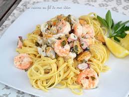 Recette De Pates Linguine Aux Fruits De Mer Capres Sauge Persil Et Citron Recette Linguine Aux Fruits De Mer Persil Citron Pates Linguine