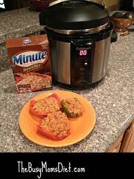 Pressure Cooker Stuffed Bell Peppers Electric Pressure Cooker Recipes Pressure Cooking Recipes Pressure Cooker Recipes