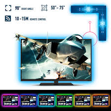Rsyeek Led Strip Lights Rgb Tv Backlight For 50 75 Inch Usb Hdtv Bias Lighting Powered With Rf Remote Control Light Kit With 20 Colors 22 Modes For Flat Screen Tv Pc Desktop