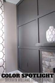 Urbane bronze + idea + board + batten + home. Color Spotlight Best Accent Wall Paint Color For The Home Urbane Bronze Accent Wall Paint Colors Accent Wall Paint Gray Paint Colors Sherwin Williams