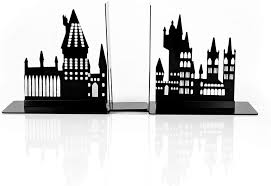 This action will open a modal dialog. Buy Harry Potter Hogwarts Castle Metal Bookends Die Cut Metal Bookends With Hogwarts Castle Silhouette Glow In The Dark Design Ideal For Harry Potter Book Collections More Online In