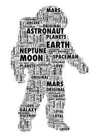 Personalised Space Shuttle Or Spaceman Word Art Print In 2021 Word Art Space Shuttle Words