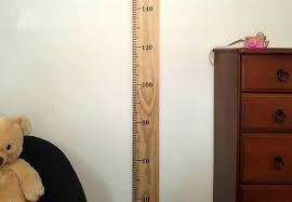 plain or personalised pine wooden height chart ruler